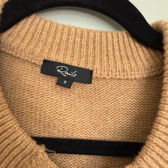 Rails Women's Camel Knit Button-Front Sweater with Black Horse Motif - Picture 4 of 4